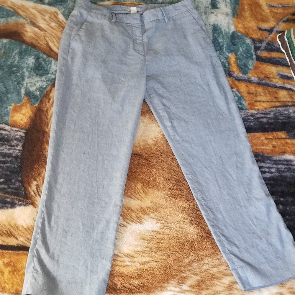 5 for 15! Gap Light Blue Linen-Blend Trousers